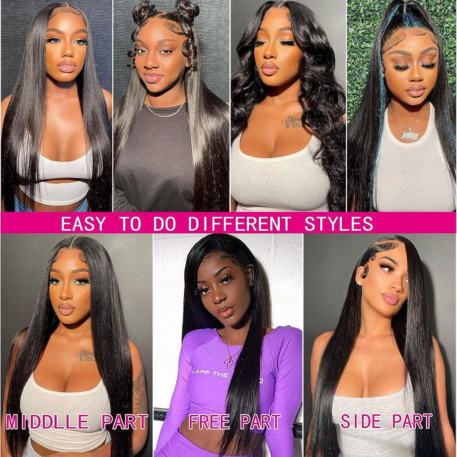 Glueless Straight Human Hair Wig – Wear & Go, No Glue Needed