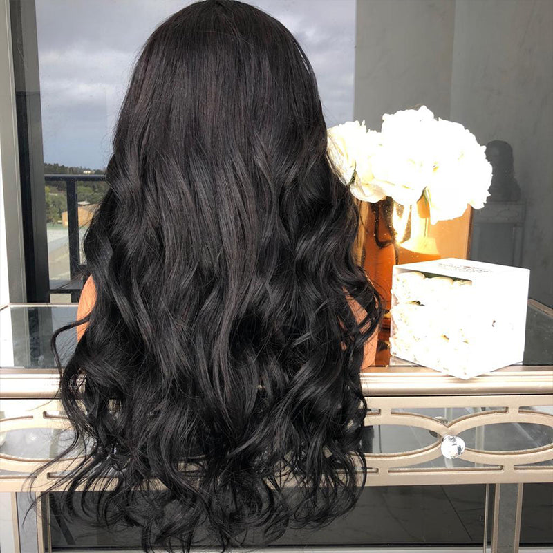 Body Wave Lace Front Wig – Glueless Synthetic Hair, Natural Hairline