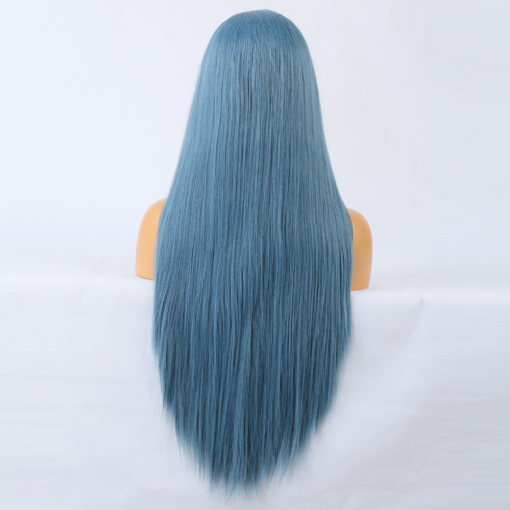 Long Straight Blue Wig – Heat Resistant Synthetic Hair | 22", 24" & 26"