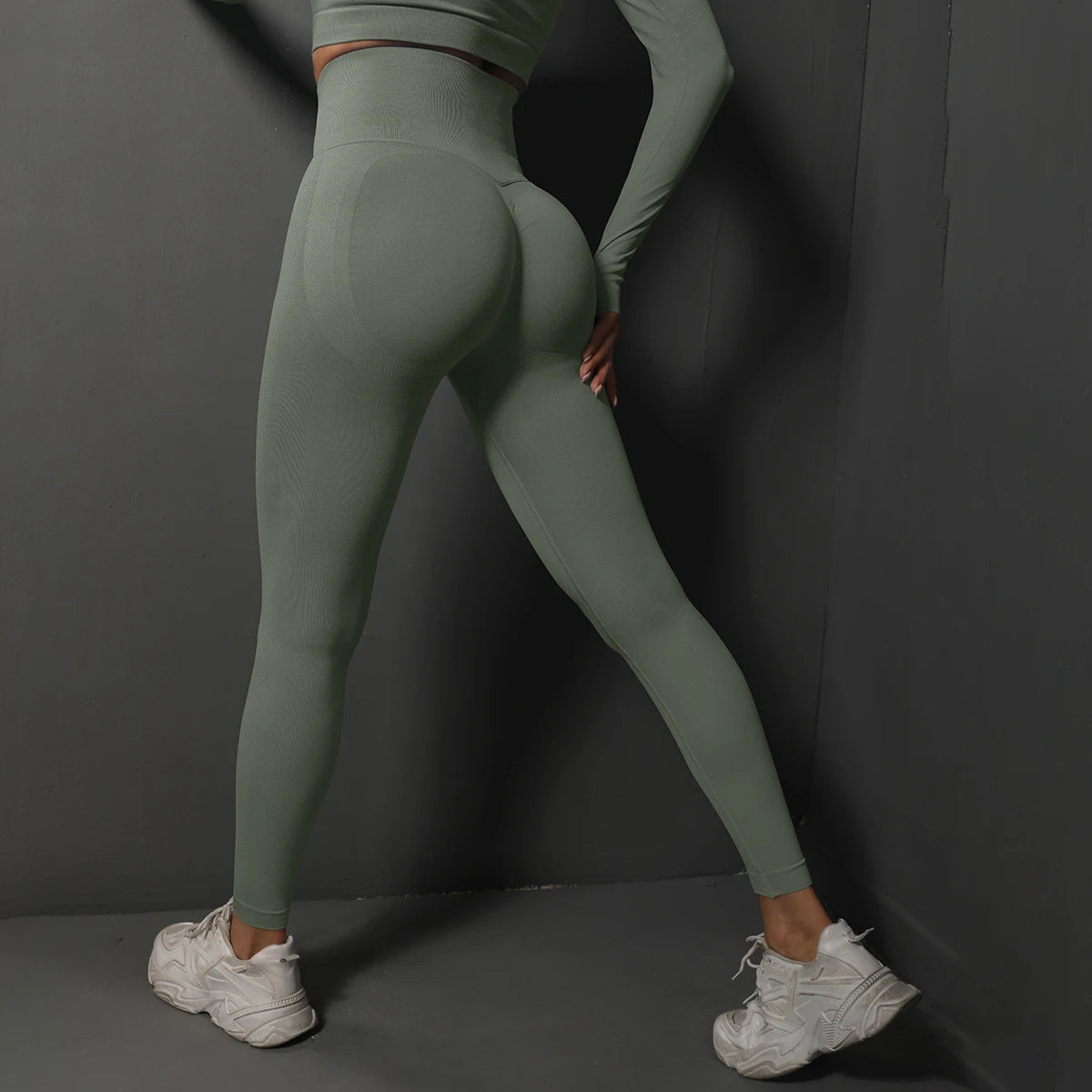 Seamless High Waist Gym Leggings – Booty Lifting Yoga Pants for Women