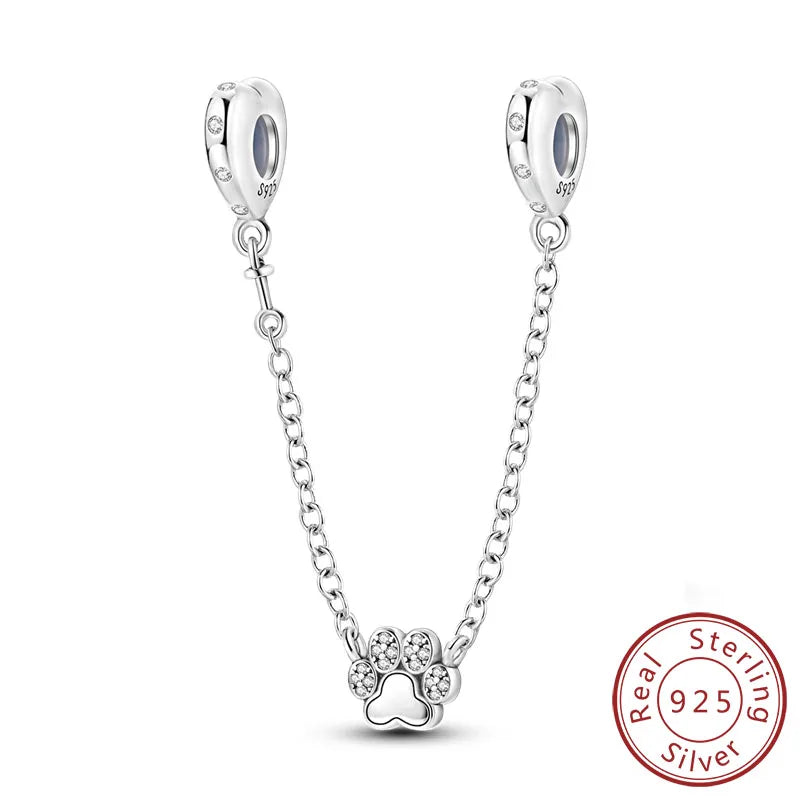925 Sterling Silver Pink Heart Bow Charm – S925 Bangle Bracelet Bead