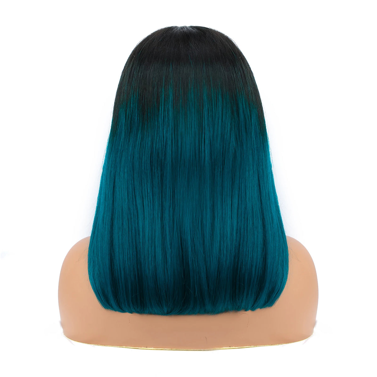 4x4 Lace Closure Bob Wig – Straight Human Hair, Ombre Color