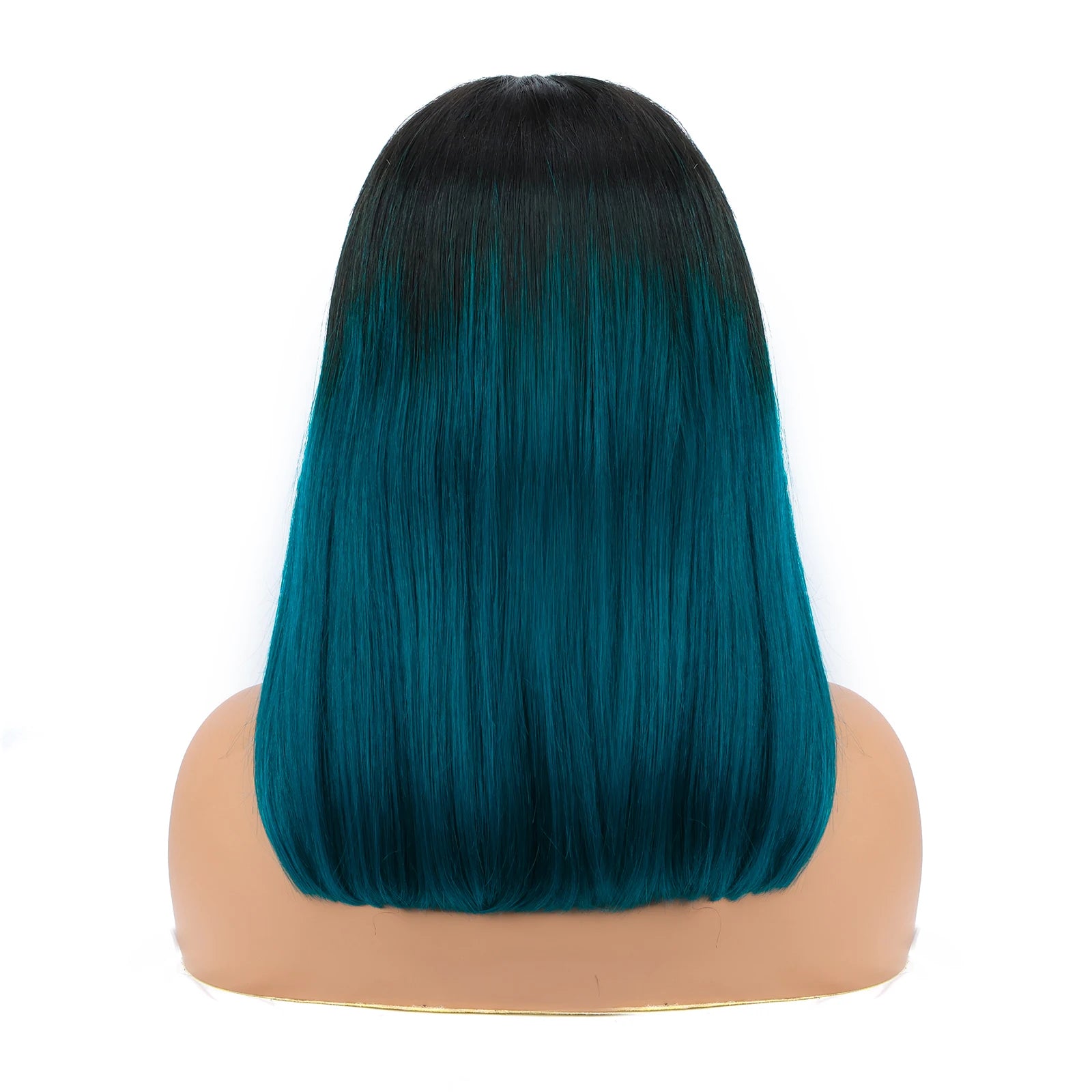 4x4 Lace Closure Bob Wig – Straight Human Hair, Ombre Color