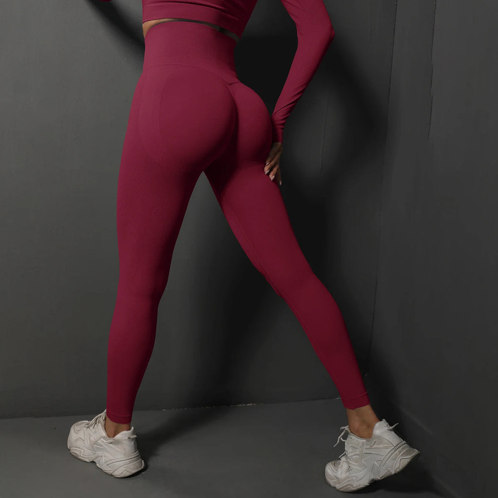 Seamless High Waist Gym Leggings – Booty Lifting Yoga Pants for Women