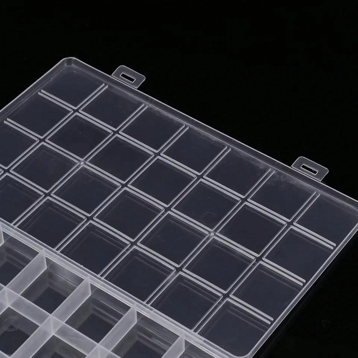 28-Grid Jewelry Storage Case – Plastic Organizer with Removable Dividers