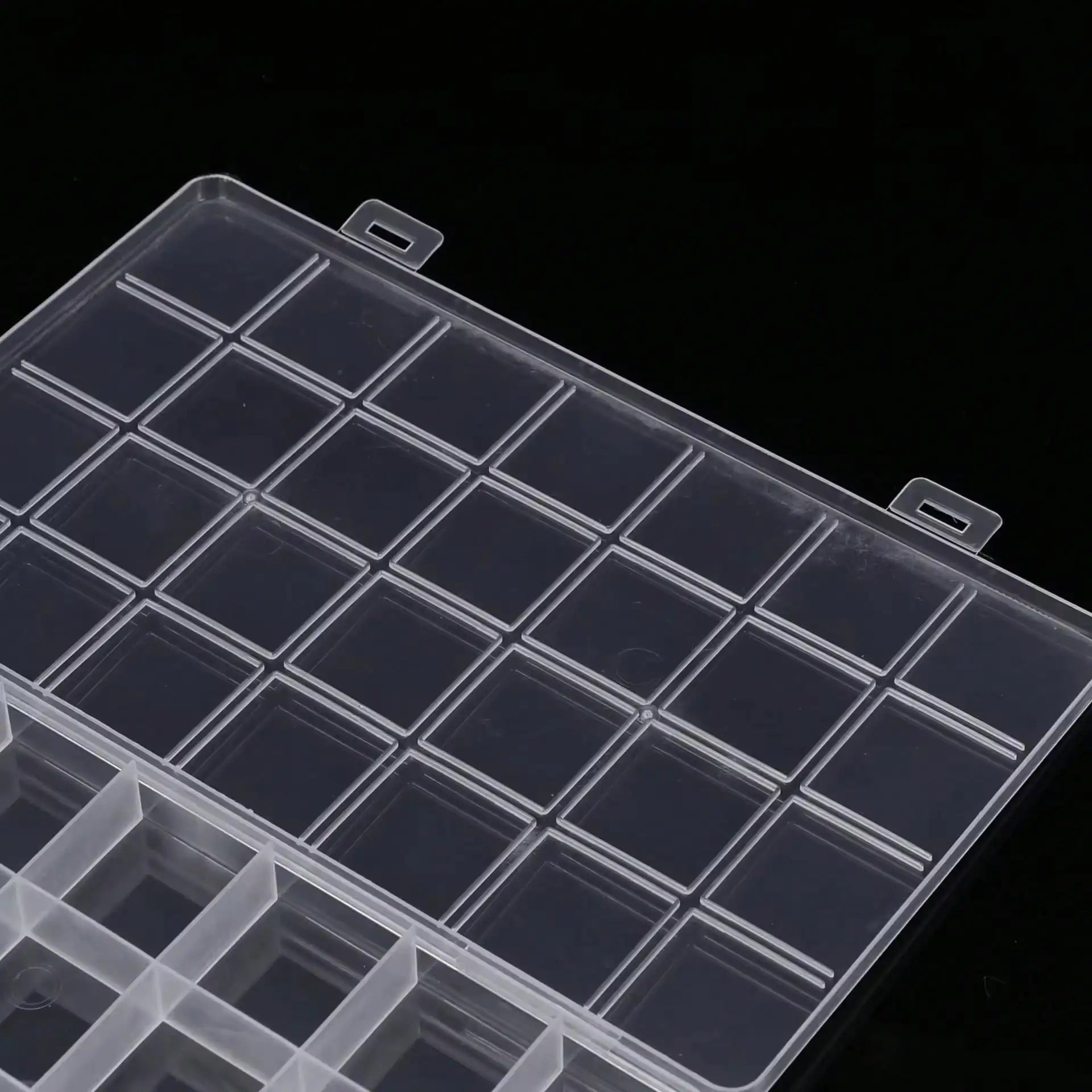 28-Grid Jewelry Storage Case – Plastic Organizer with Removable Dividers