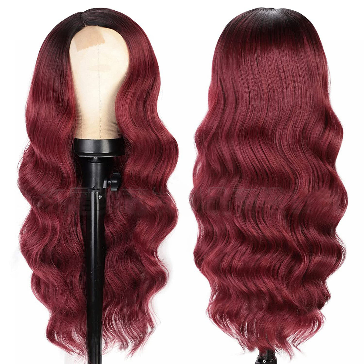 Long Curly Lace Front Wig – Heat Resistant Synthetic Hair for Women