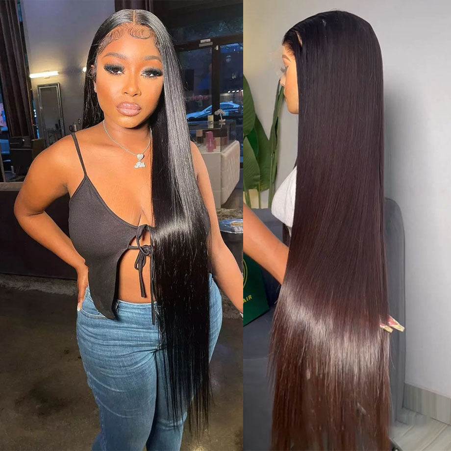 Glueless Straight Human Hair Wig – Wear & Go, No Glue Needed