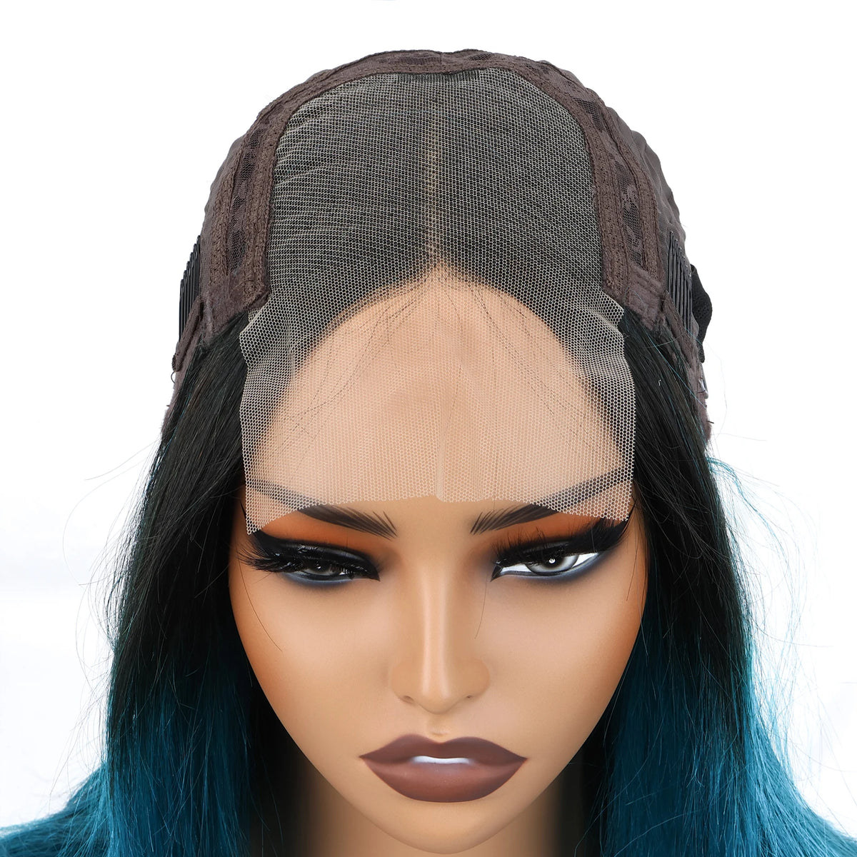 4x4 Lace Closure Bob Wig – Straight Human Hair, Ombre Color