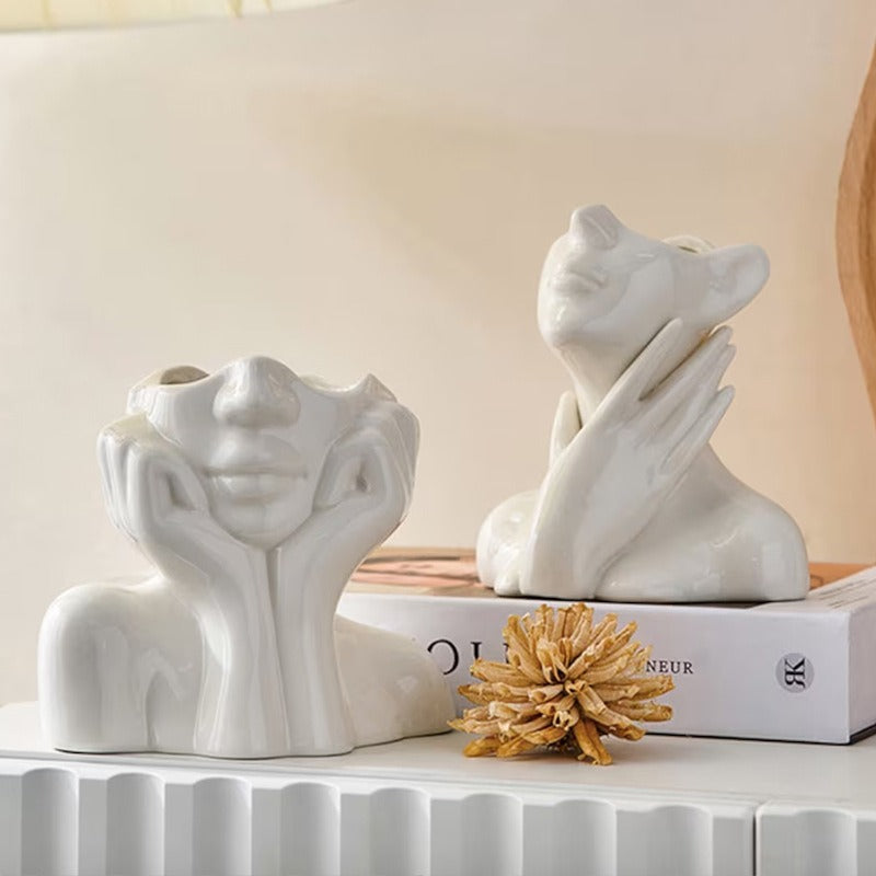 Human Body Ceramic Vase – Nordic Art Home Decoration