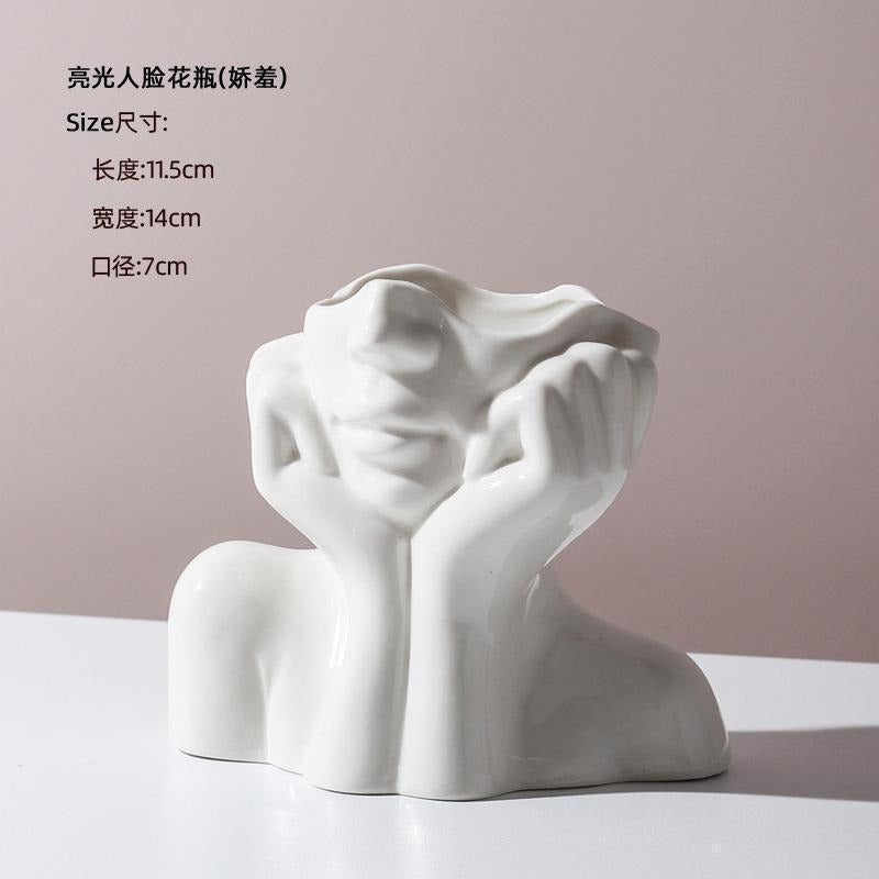 Human Body Ceramic Vase – Nordic Art Home Decoration