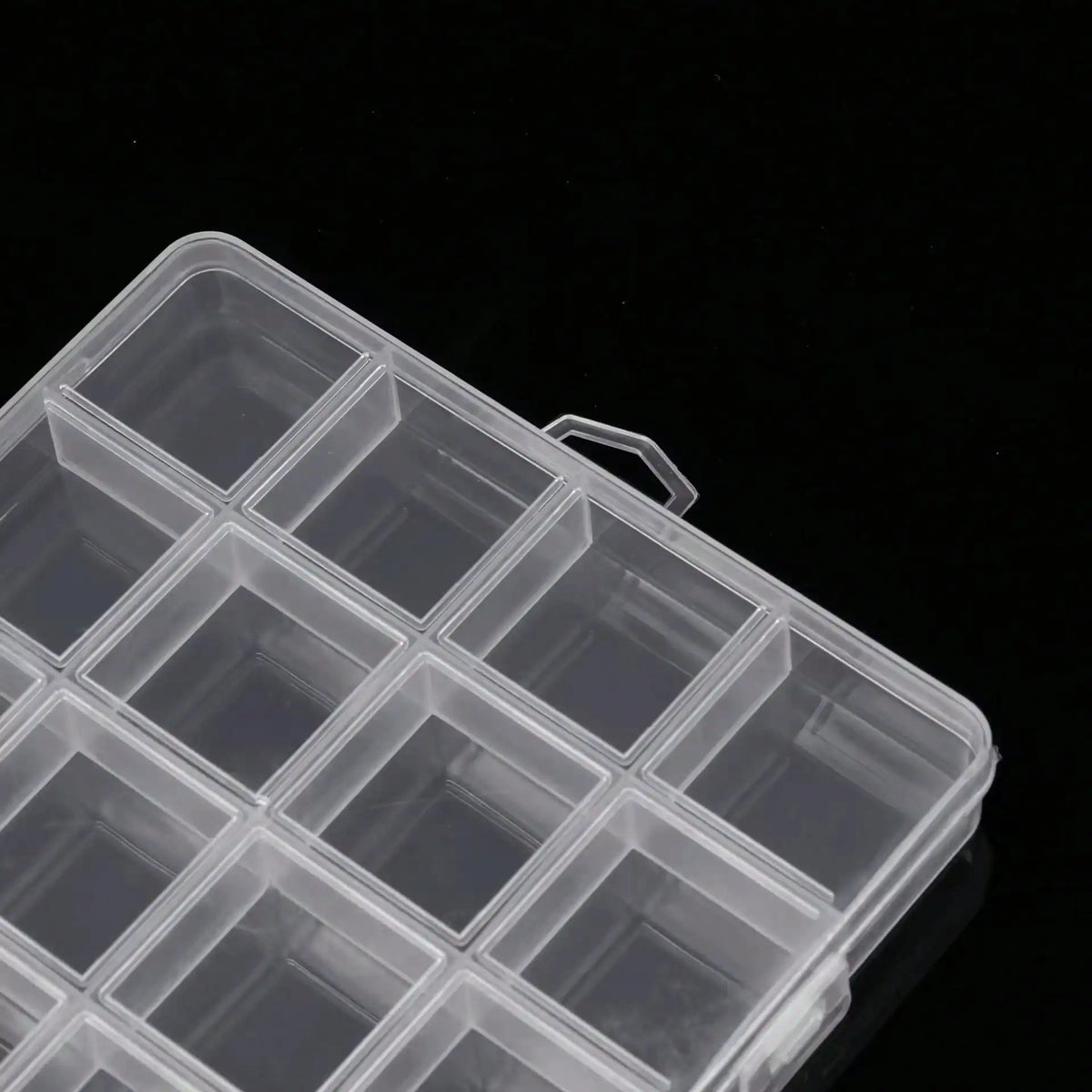 28-Grid Jewelry Storage Case – Plastic Organizer with Removable Dividers