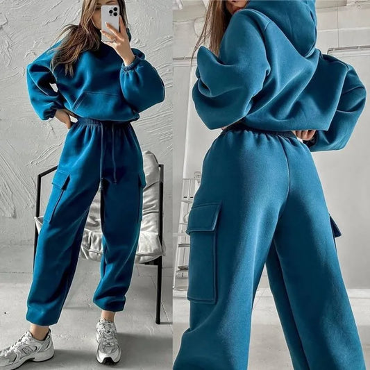 Women's Hoodie & Pants Two-Piece Set – Streetwear Sweatsuit S-XL