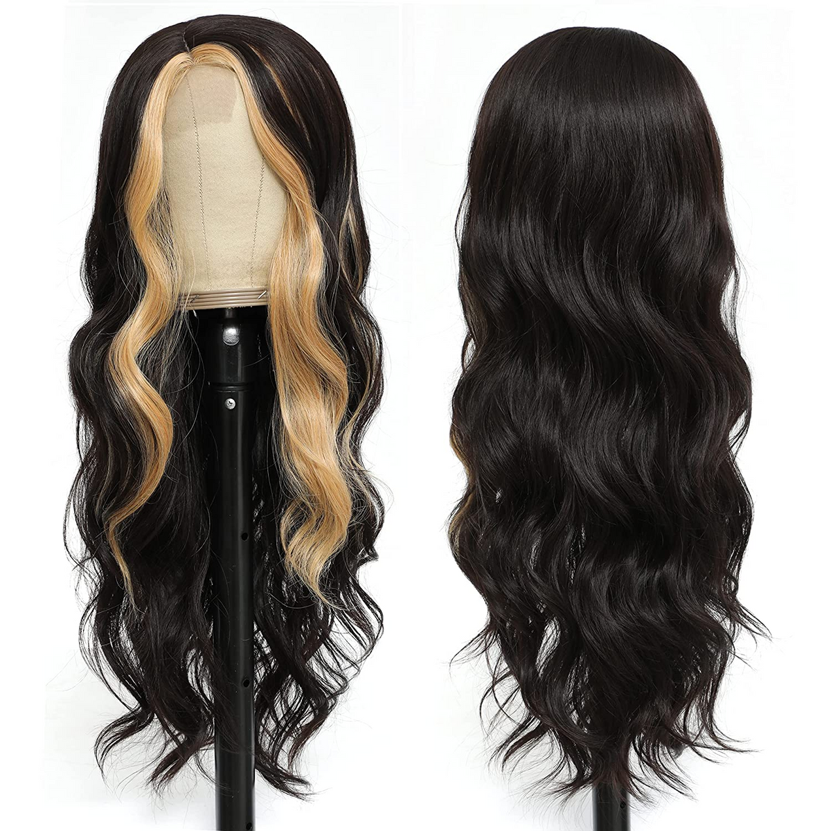 Long Curly Lace Front Wig – Heat Resistant Synthetic Hair for Women