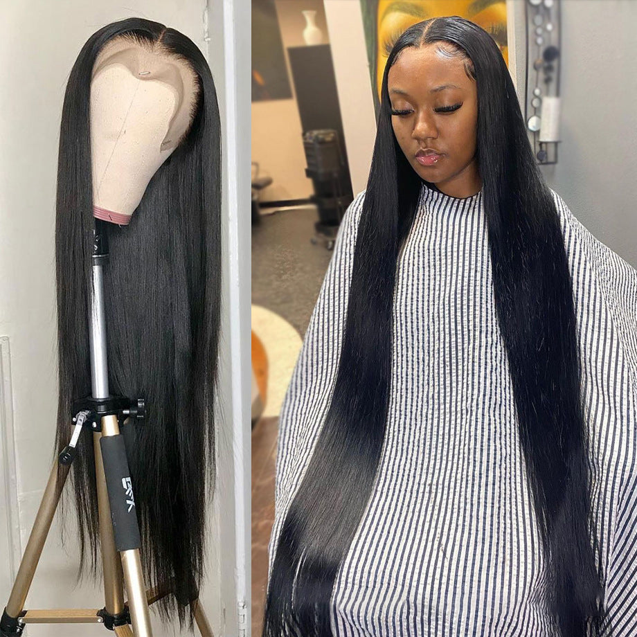 Glueless Straight Human Hair Wig – Wear & Go, No Glue Needed