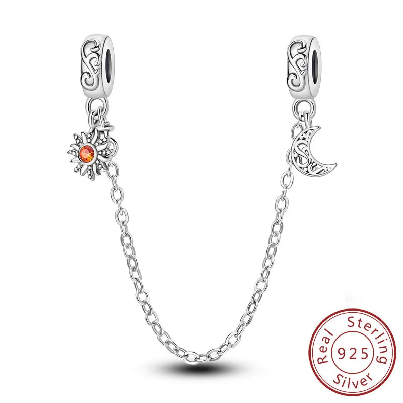 925 Sterling Silver Pink Heart Bow Charm – S925 Bangle Bracelet Bead