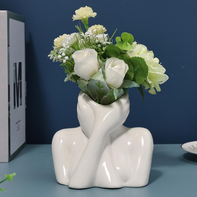 Human Body Ceramic Vase – Nordic Art Home Decoration