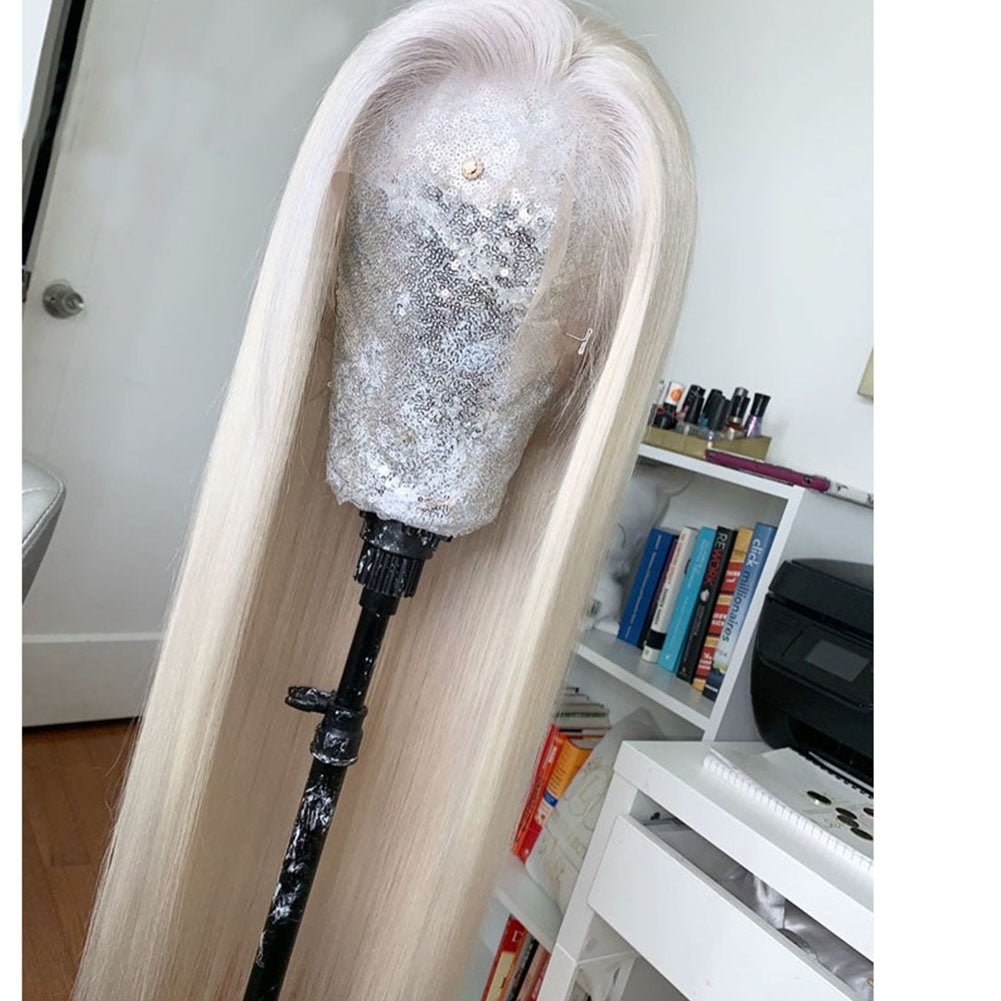 Long Straight Synthetic Wig – Middle Part, Heat Resistant Cosplay Wig
