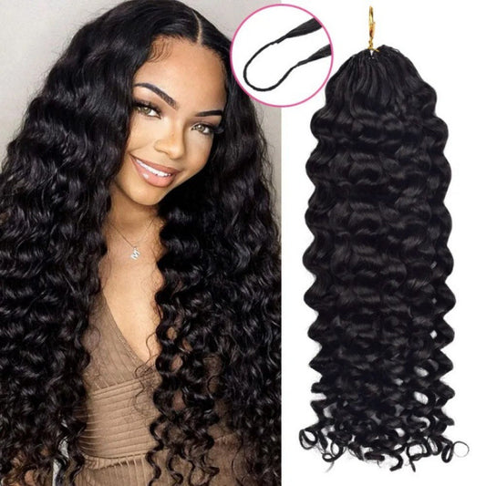 Crochet Feather Hair Extensions – Human Hair, 10–24 Inches