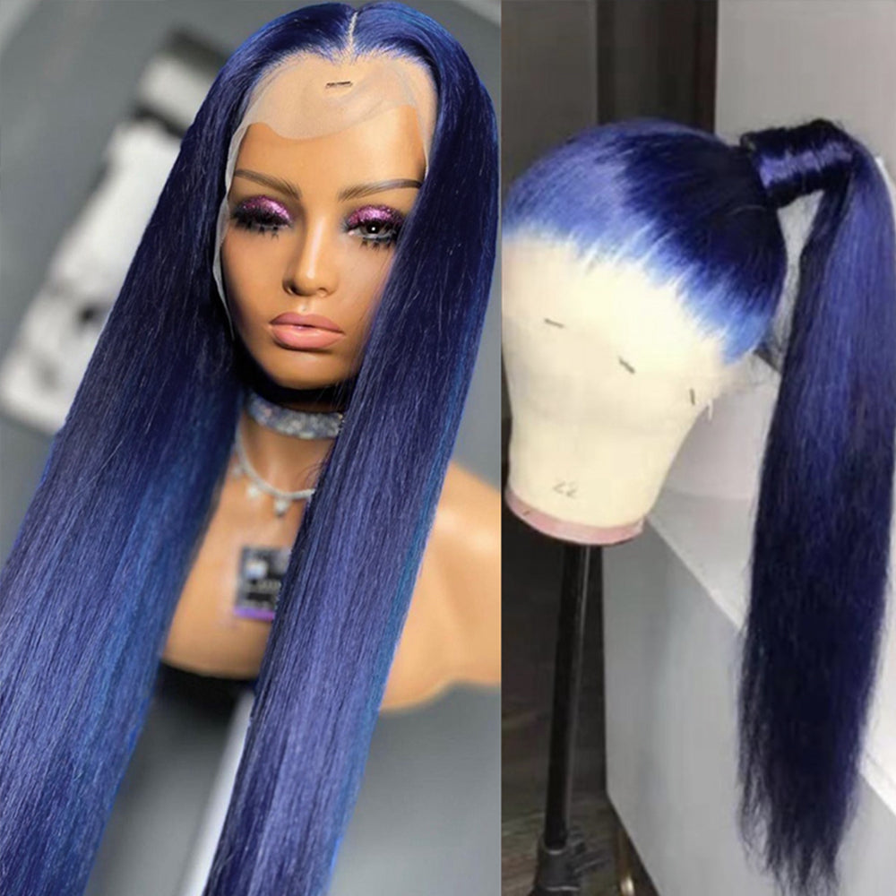 Bone Straight Lace Front Human Hair Wig – Transparent Lace, Glueless