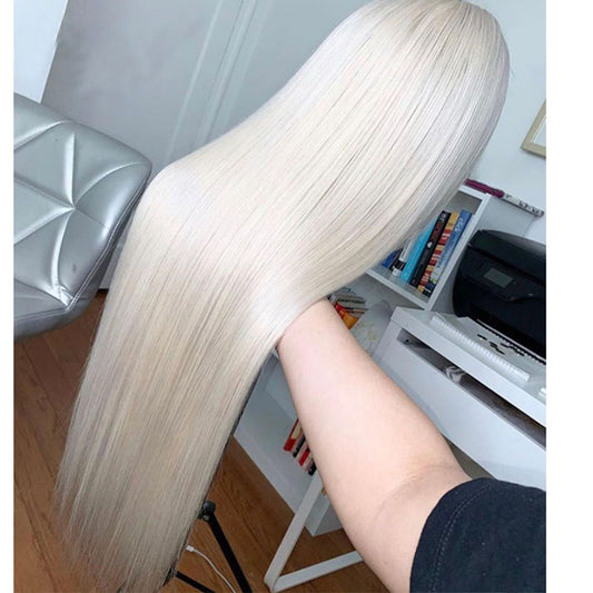 Long Straight Synthetic Wig – Middle Part, Heat Resistant Cosplay Wig