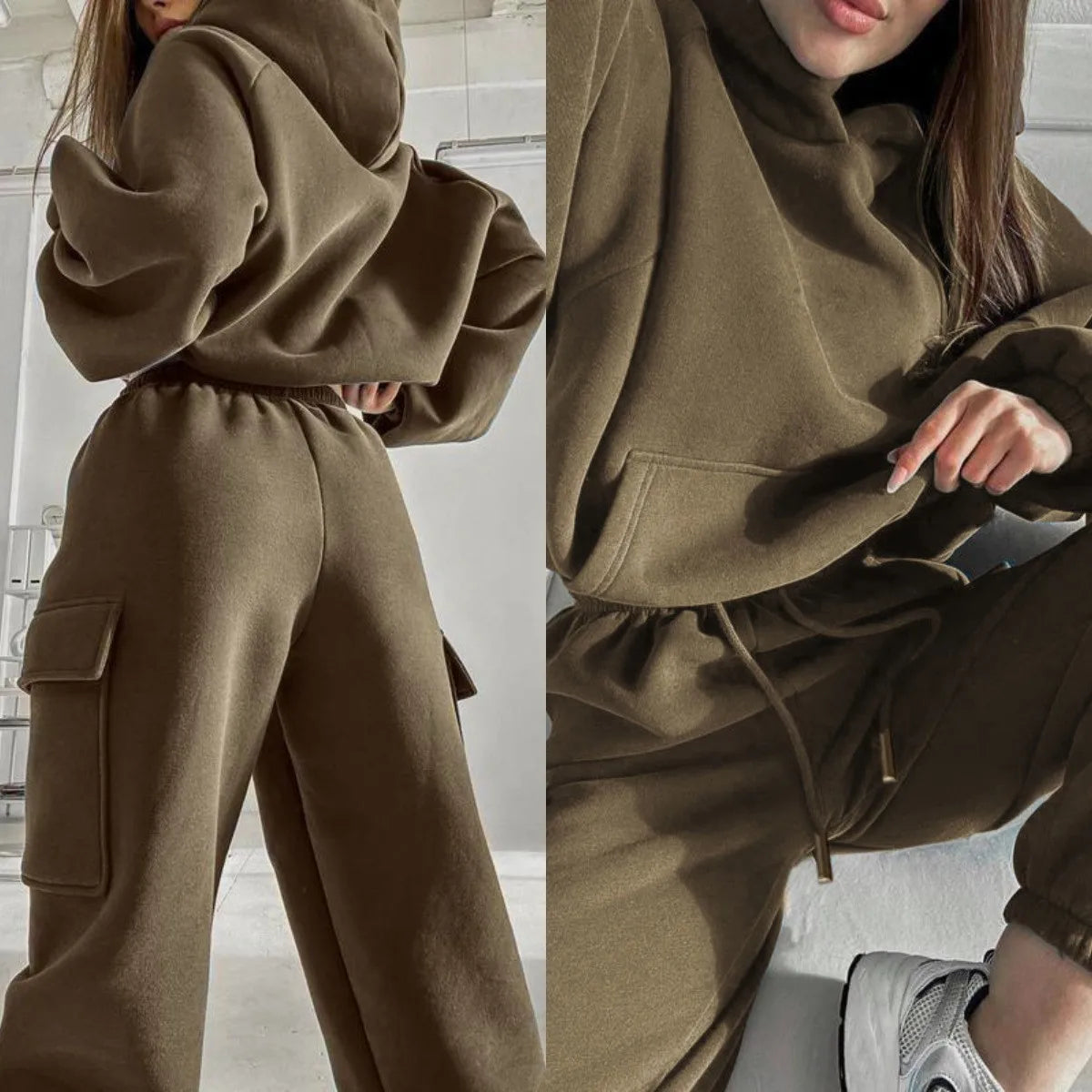 Women's Hoodie & Pants Two-Piece Set – Streetwear Sweatsuit S-XL