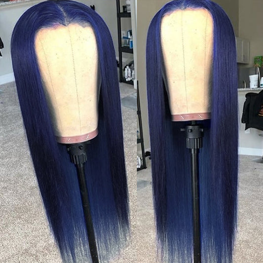 Bone Straight Lace Front Human Hair Wig – Transparent Lace, Glueless