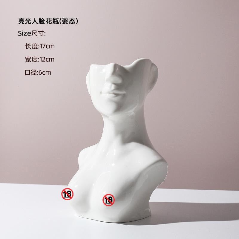 Human Body Ceramic Vase – Nordic Art Home Decoration