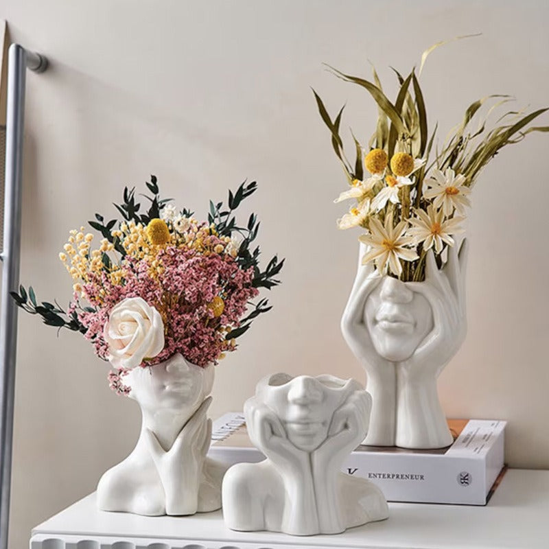 Human Body Ceramic Vase – Nordic Art Home Decoration