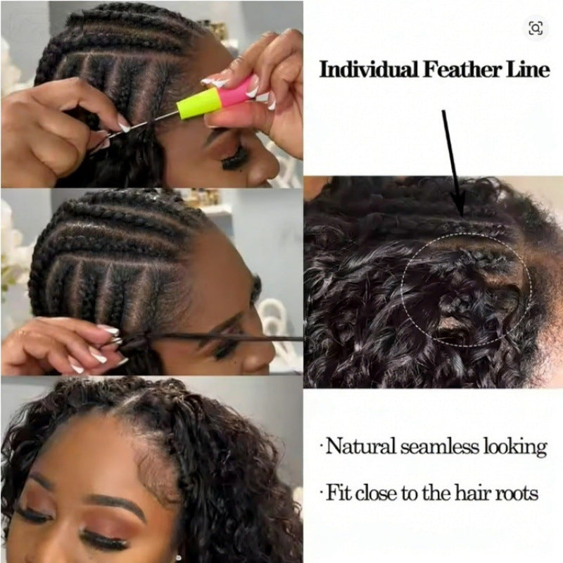 Crochet Feather Hair Extensions – Human Hair, 10–24 Inches