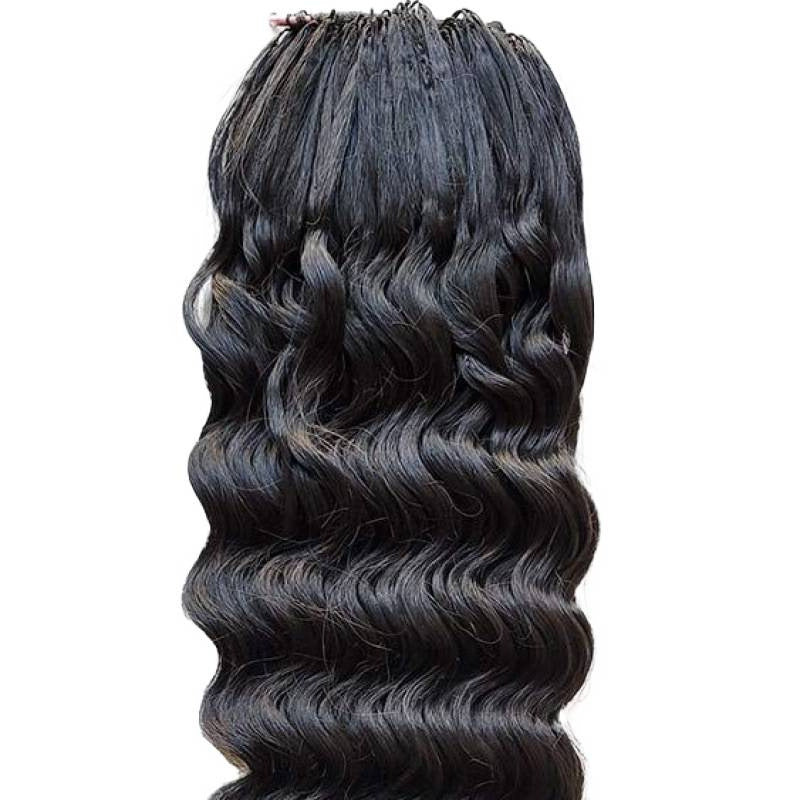 Crochet Feather Hair Extensions – Human Hair, 10–24 Inches