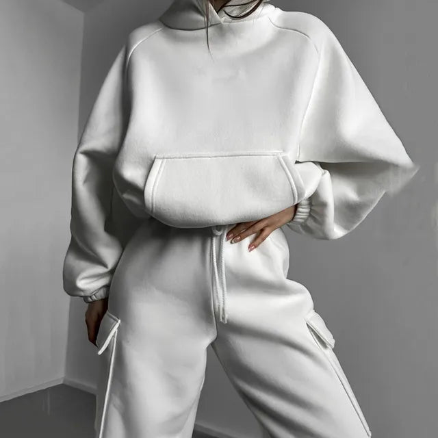 Women's Hoodie & Pants Two-Piece Set – Streetwear Sweatsuit S-XL