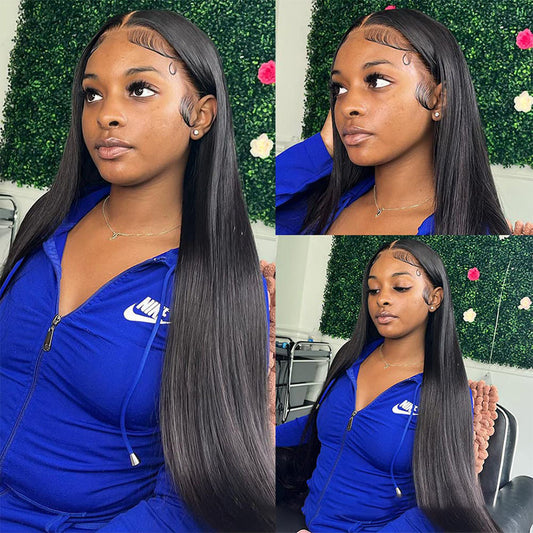 Glueless Straight Human Hair Wig – Wear & Go, No Glue Needed