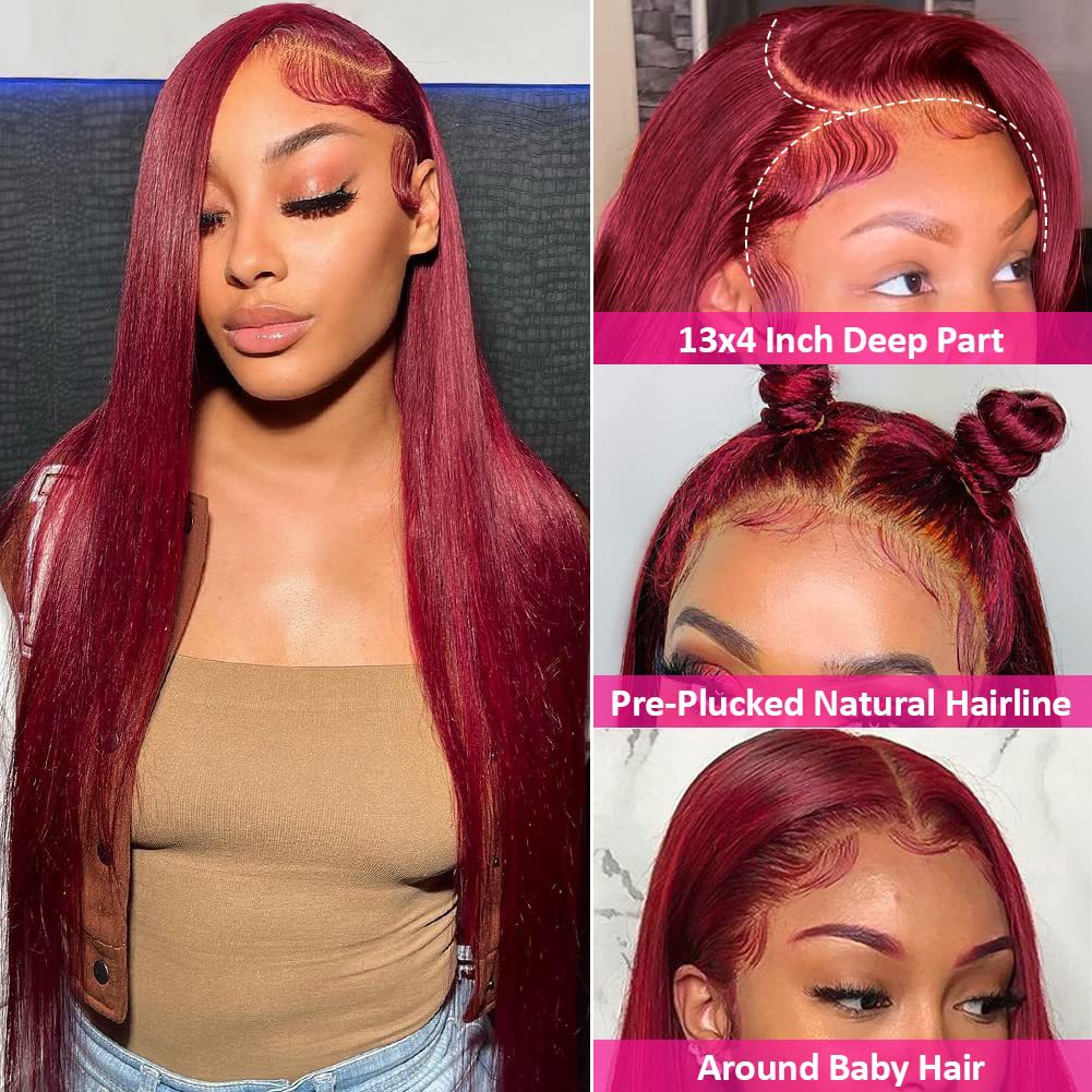 200 Density Straight Human Hair Wig – Full & Natural Look