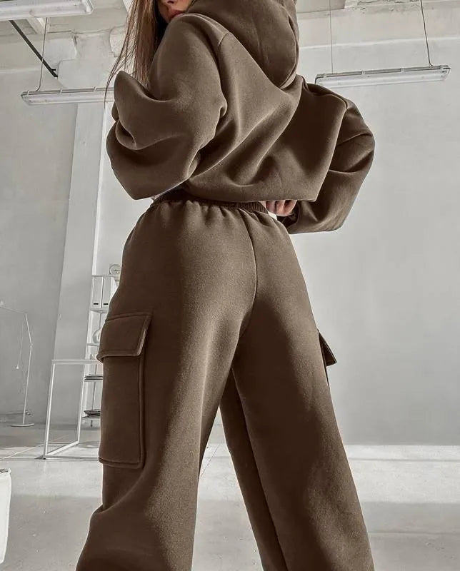 Women's Hoodie & Pants Two-Piece Set – Streetwear Sweatsuit S-XL