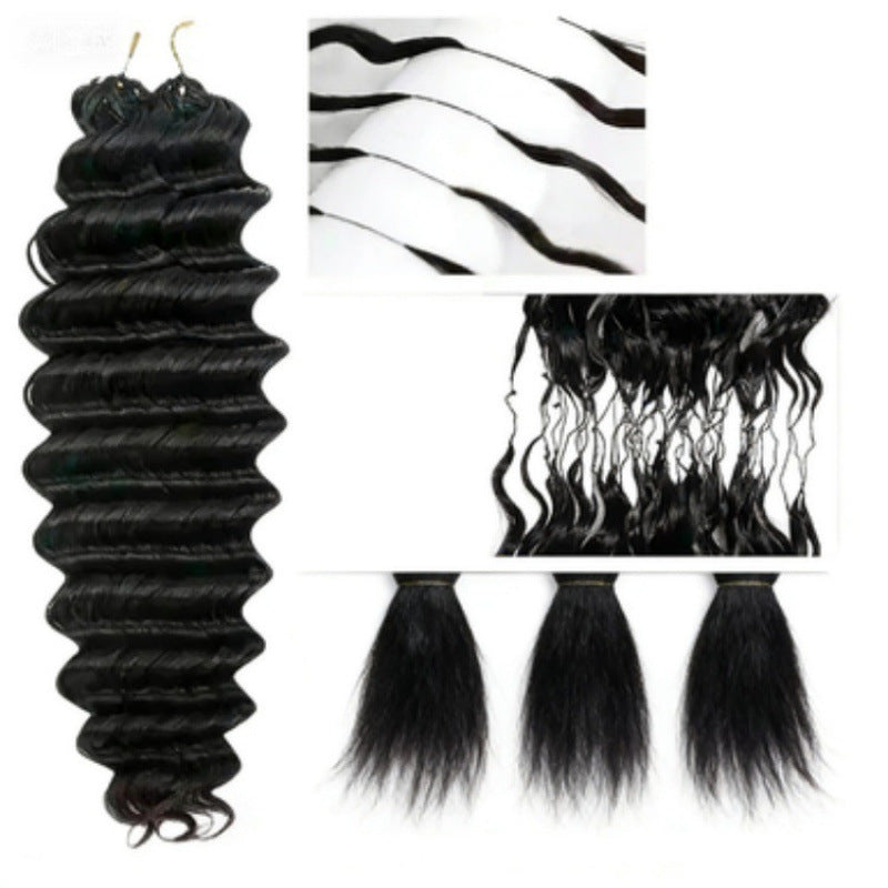Crochet Feather Hair Extensions – Human Hair, 10–24 Inches