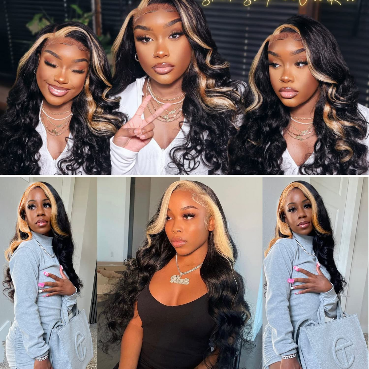Long Curly Lace Front Wig – Heat Resistant Synthetic Hair for Women