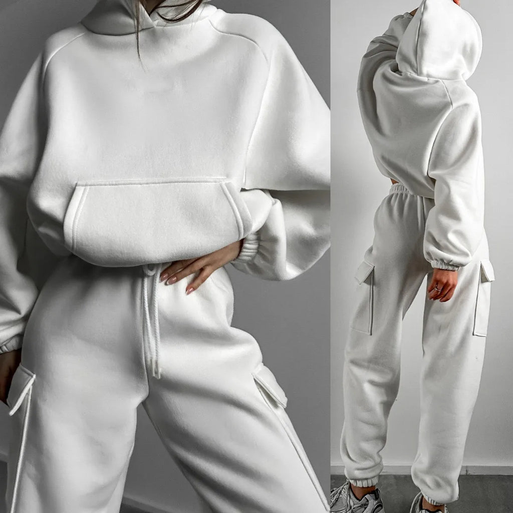 Women's Hoodie & Pants Two-Piece Set – Streetwear Sweatsuit S-XL