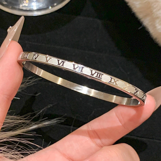Zirconia Stainless Steel Stackable Bracelet Set – Non-Fading Bangle Gift for Women