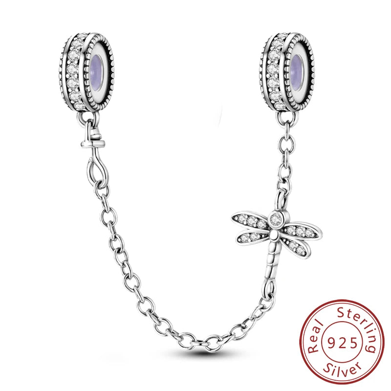 925 Sterling Silver Pink Heart Bow Charm – S925 Bangle Bracelet Bead